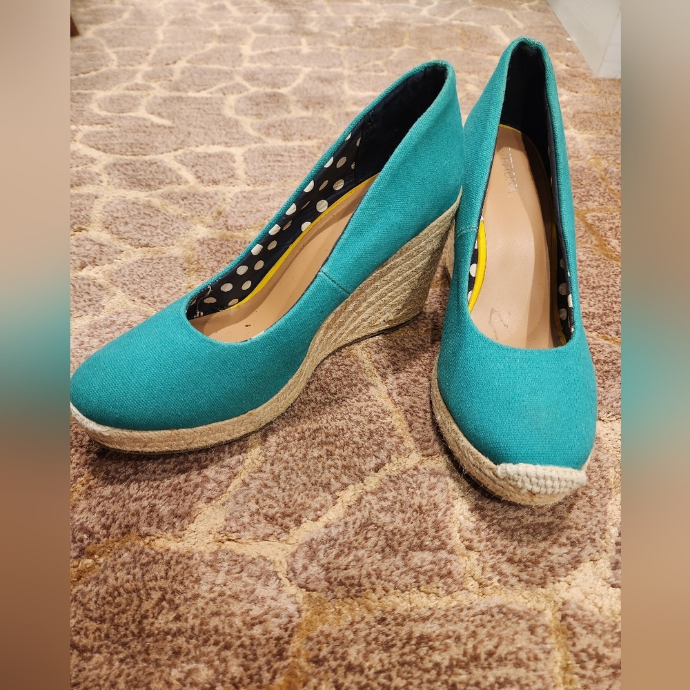 Teal espadrilles